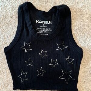 Katie J NYC Semi Cropped Tank in Size S